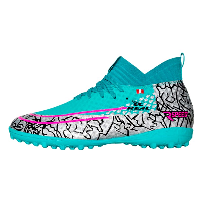 ZAPATILLAS DE FUTBOL WK2206 CYAN WHITE 