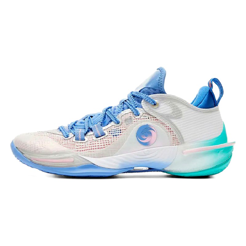 BASKETBALL MATCH SHOES ET43808 WHITE SKY BLUE