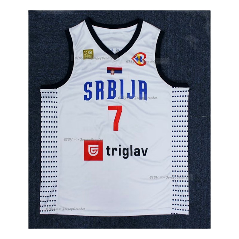 CAMISETA SERBIA JOKIC OFICIAL FW07771BLANCO